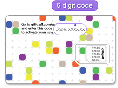 6 digit code is located behind your SIM card holder. Example: ETRDJN
